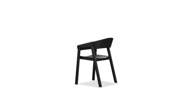 ALF Black Oak Dining Armchair Solid Oak Frame 3 2