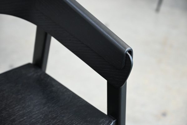 ALF Black Oak Dining Armchair Solid Oak Frame 5 2
