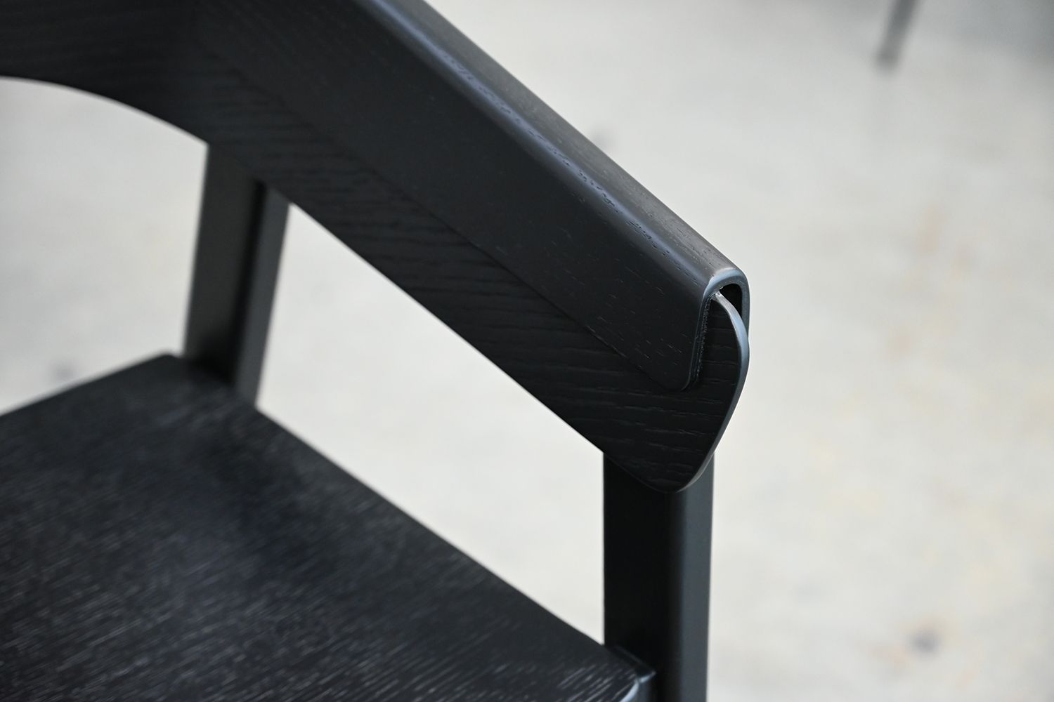 ALF Black Oak Dining Armchair, Solid Oak Frame 6 ALF Black Oak Dining Armchair, Solid Oak Frame - Image 6