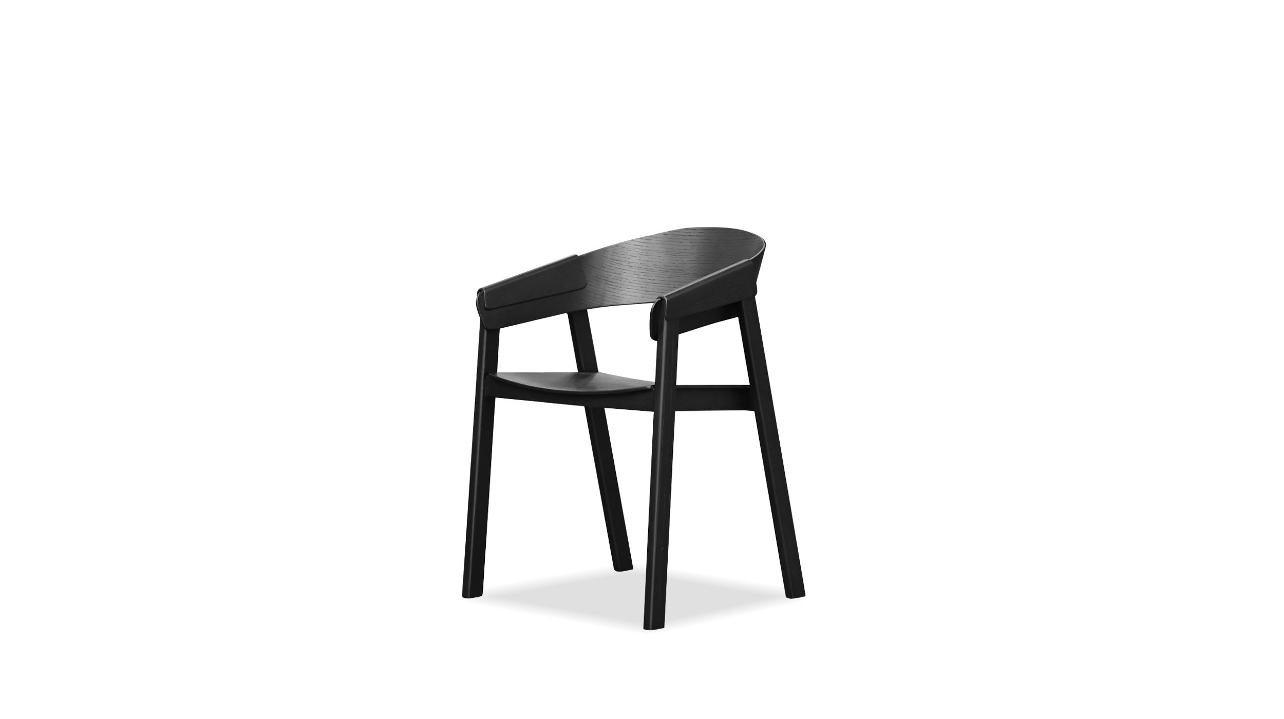 ALF Black Oak Dining Armchair, Solid Oak Frame 1 ALF Black Oak Dining Armchair, Solid Oak Frame