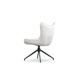 AMALFI Sandstone Fabric Swivel Dining Chair Black Steel 10 AMALFI Sandstone Fabric Swivel Dining Chair Black Steel
