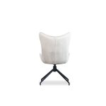 AMALFI Sandstone Fabric Swivel Dining Chair Black Steel 11 AMALFI Sandstone Fabric Swivel Dining Chair Black Steel