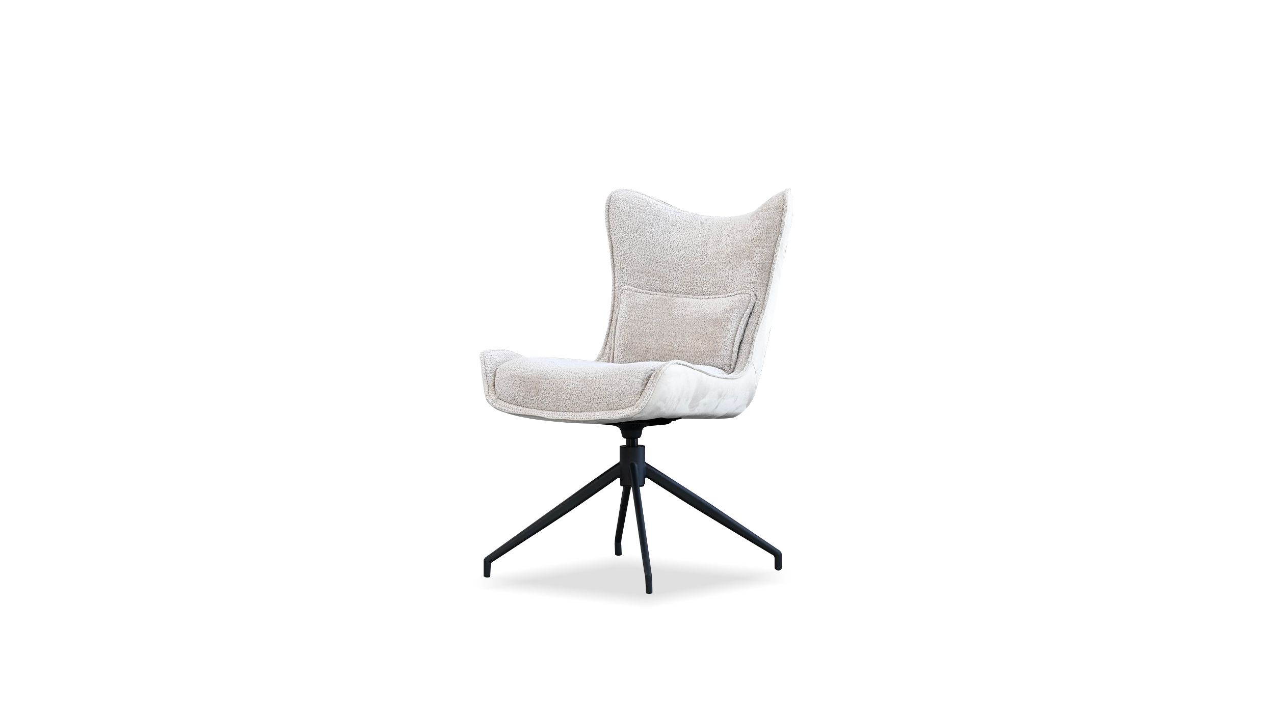 AMALFI Sandstone Fabric Swivel Dining Chair Black Steel 1 AMALFI Sandstone Fabric Swivel Dining Chair Black Steel