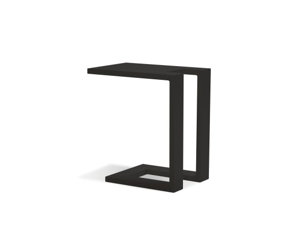 AMBLESIDE Black Aluminum Indoor Outdoor End Table 2