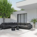 AMBLESIDE Black Aluminum Indoor Outdoor End Table 10 AMBLESIDE Black Aluminum Indoor Outdoor End Table