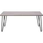 Retro Coffee Table with Oak Wood Top and Hairpin Legs 4 Retro Coffee Table with Oak Wood Top and Hairpin Legs