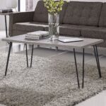 Retro Coffee Table with Oak Wood Top and Hairpin Legs 5 Retro Coffee Table with Oak Wood Top and Hairpin Legs