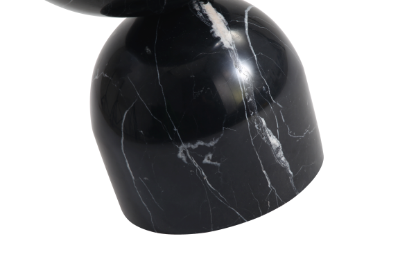 APOTHECARY Low Black Marble End Table 3