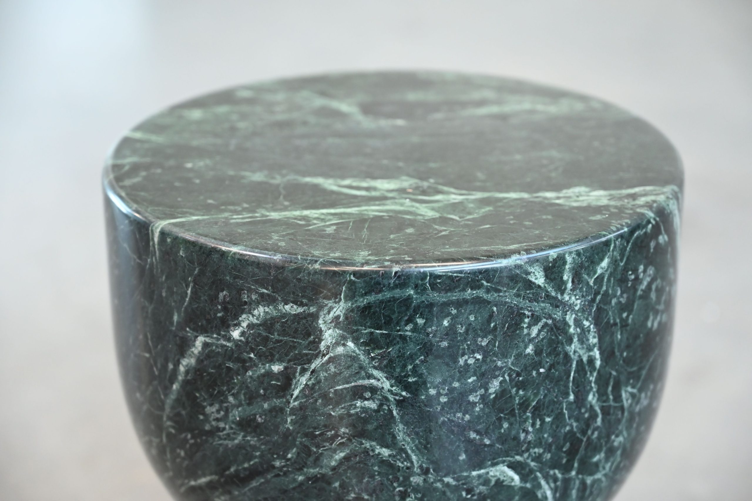 APOTHECARY Low Verde Marble Glued End Table 2 APOTHECARY Low Verde Marble Glued End Table - Image 2