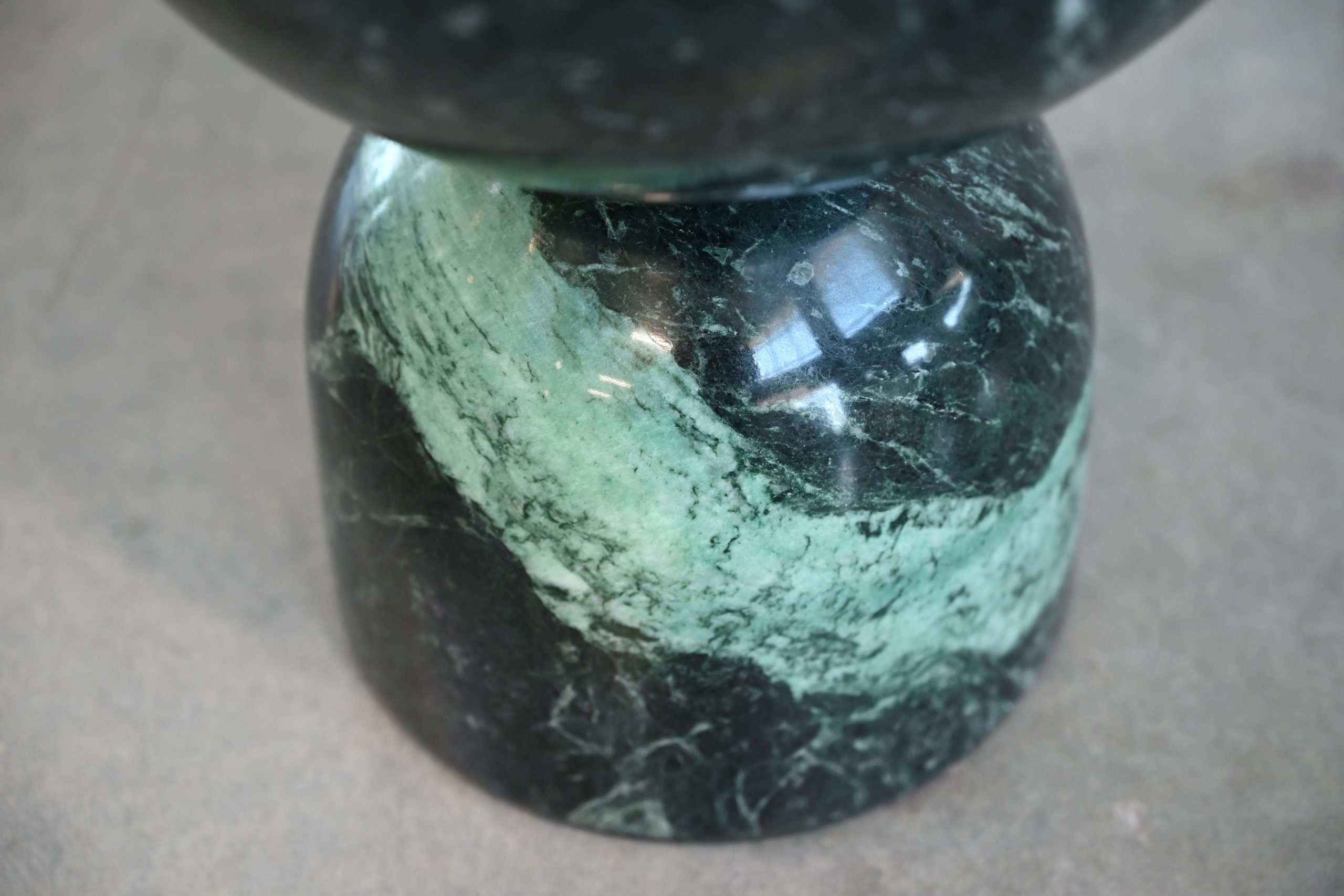 APOTHECARY Low Verde Marble Glued End Table 3 APOTHECARY Low Verde Marble Glued End Table - Image 3