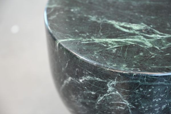APOTHECARY Low Verde Marble Glued End Table 3