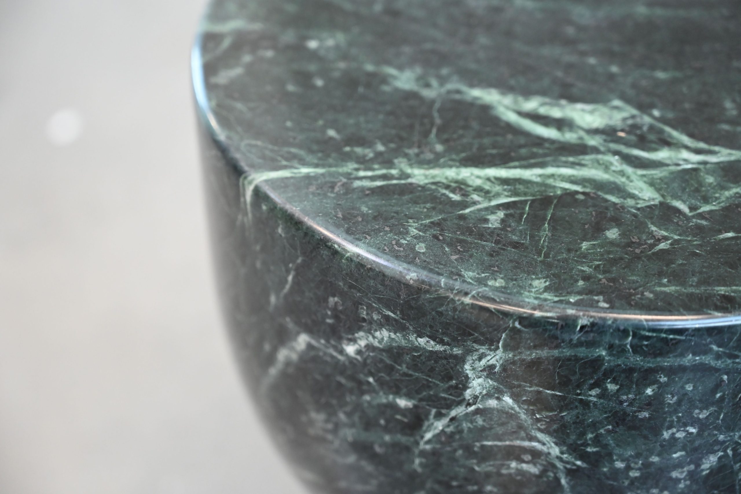 APOTHECARY Low Verde Marble Glued End Table 4 APOTHECARY Low Verde Marble Glued End Table - Image 4