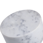APOTHECARY Low White Marble End Table 7 APOTHECARY Low White Marble End Table