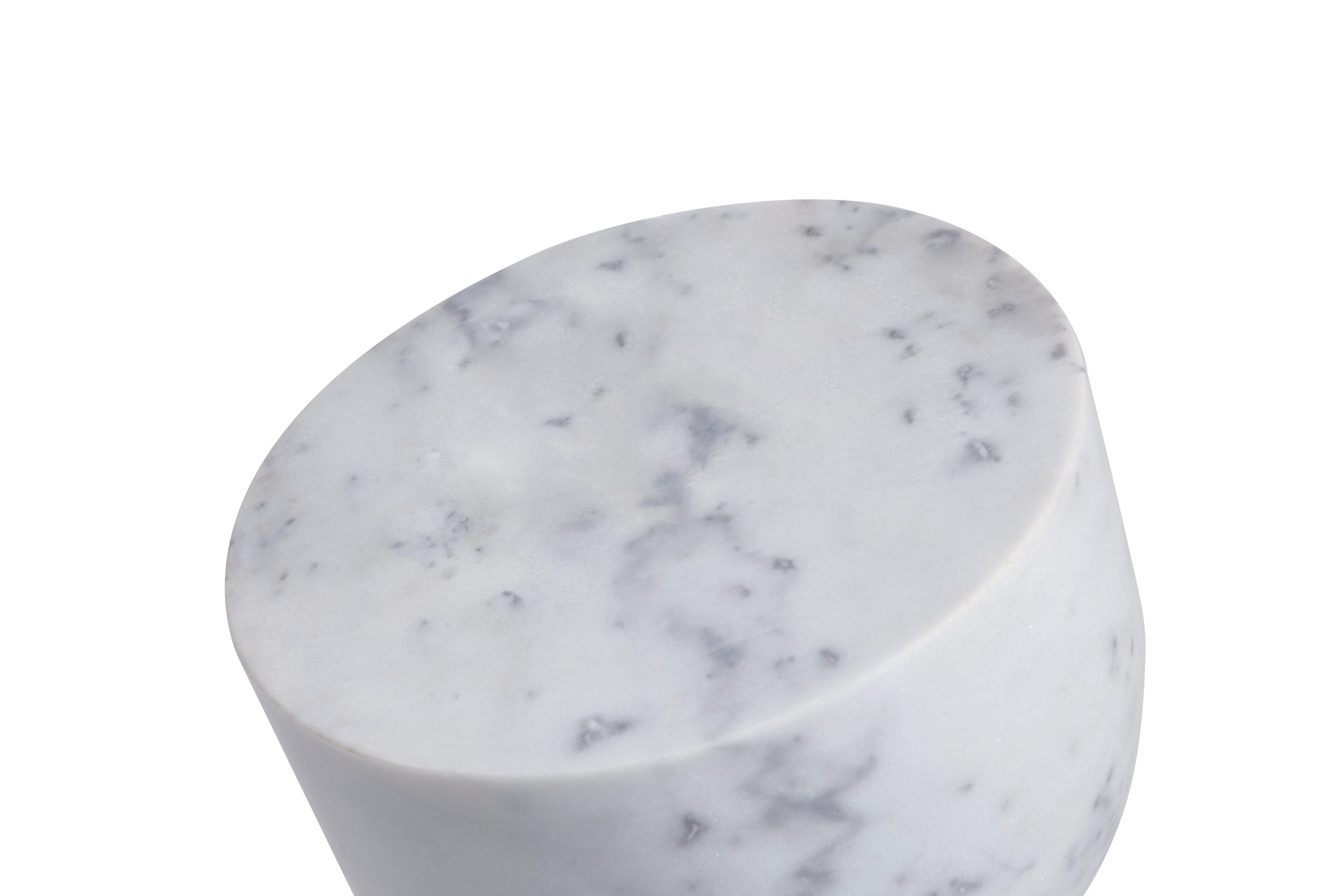 APOTHECARY Low White Marble End Table 2 APOTHECARY Low White Marble End Table - Image 2
