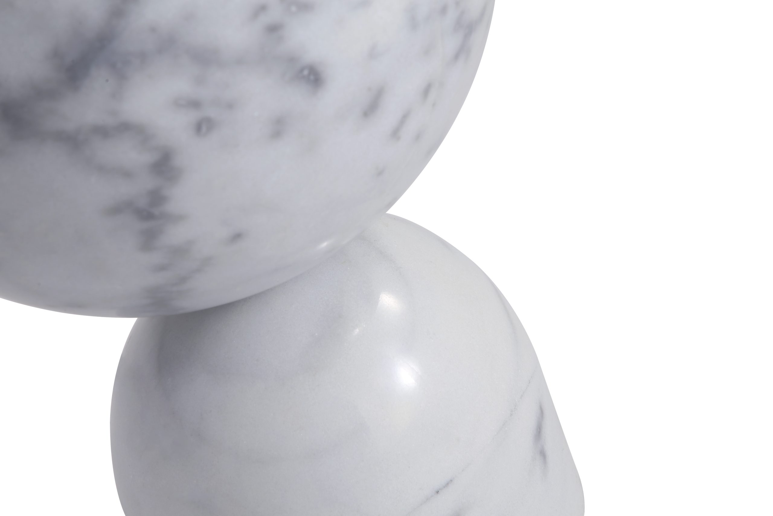 APOTHECARY Low White Marble End Table 3 APOTHECARY Low White Marble End Table - Image 3