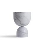 APOTHECARY Low White Marble End Table 9 APOTHECARY Low White Marble End Table
