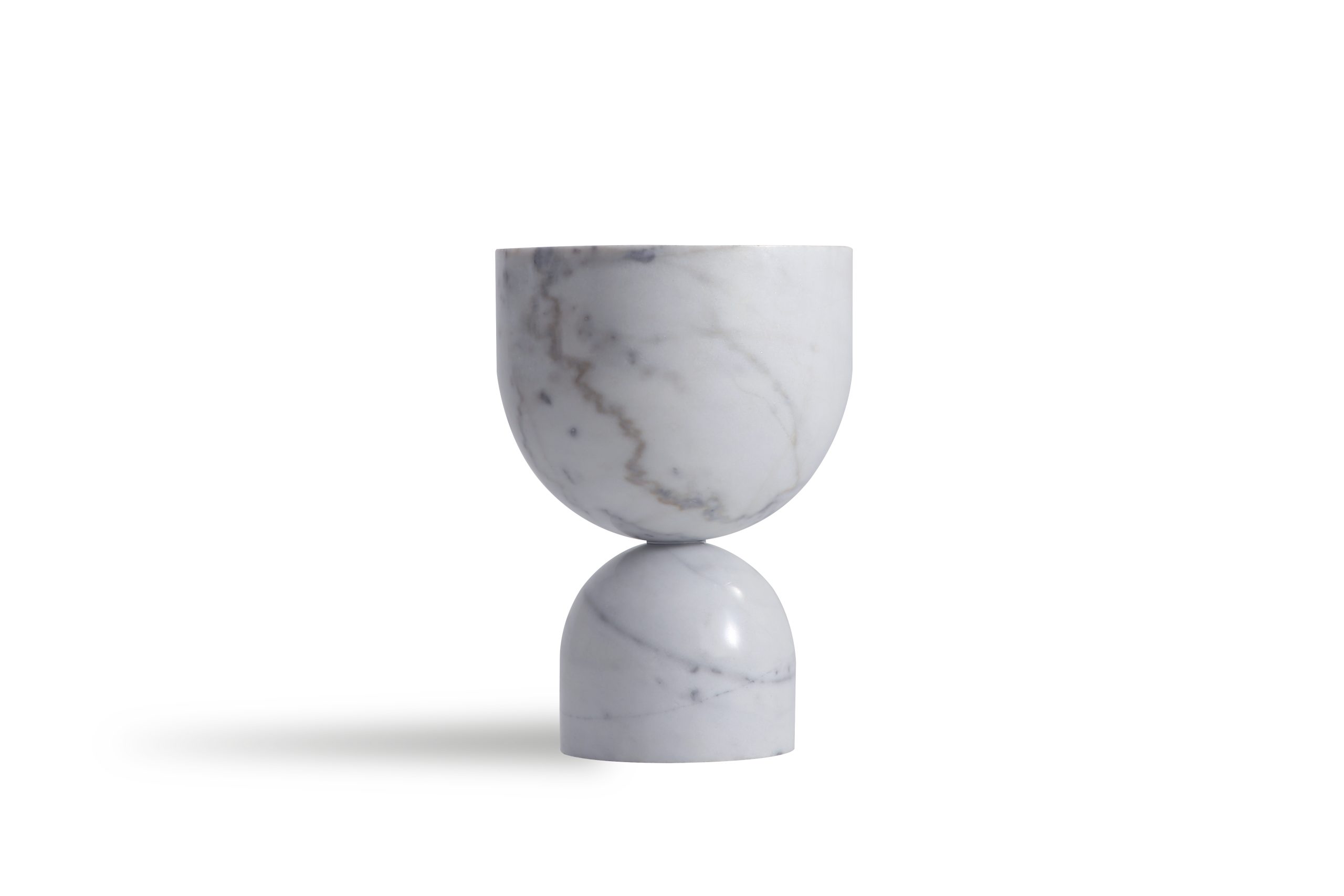 APOTHECARY Low White Marble End Table 4 APOTHECARY Low White Marble End Table - Image 4