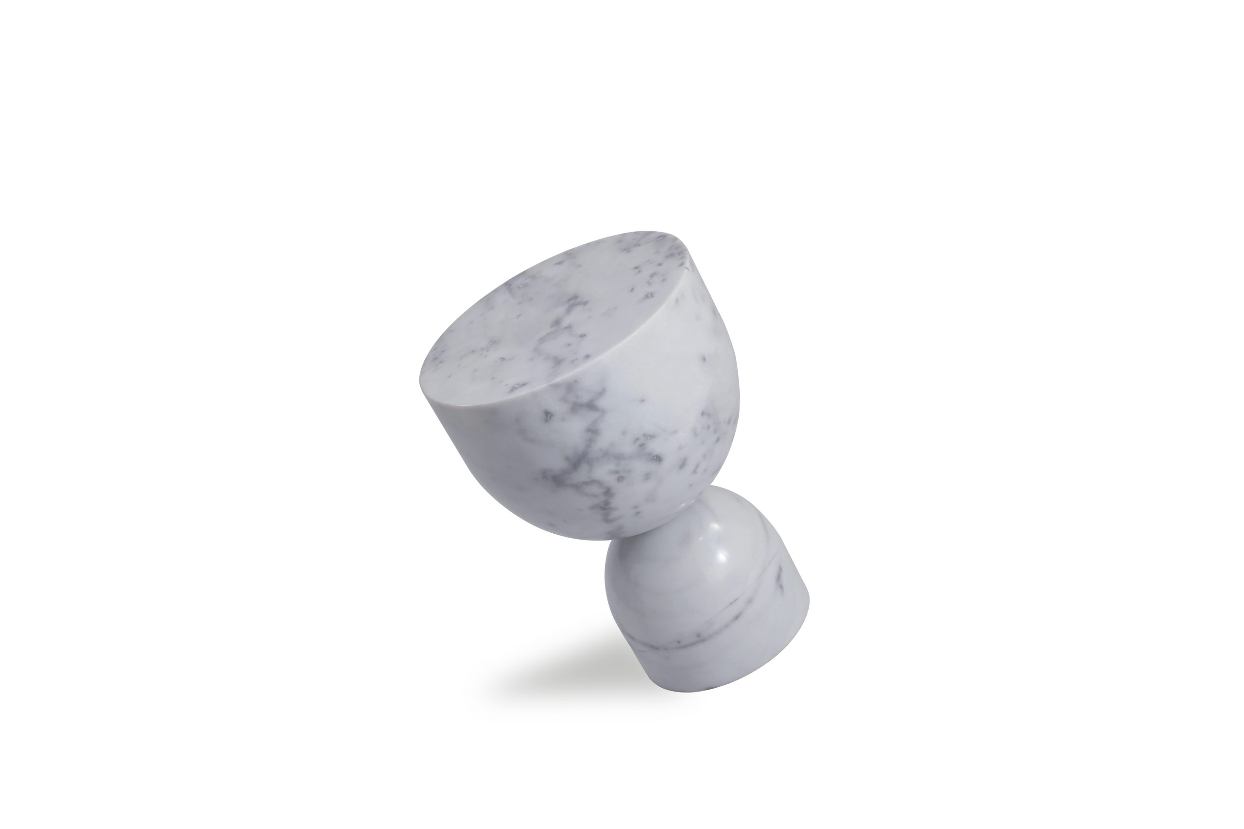 APOTHECARY Low White Marble End Table 5 APOTHECARY Low White Marble End Table - Image 5