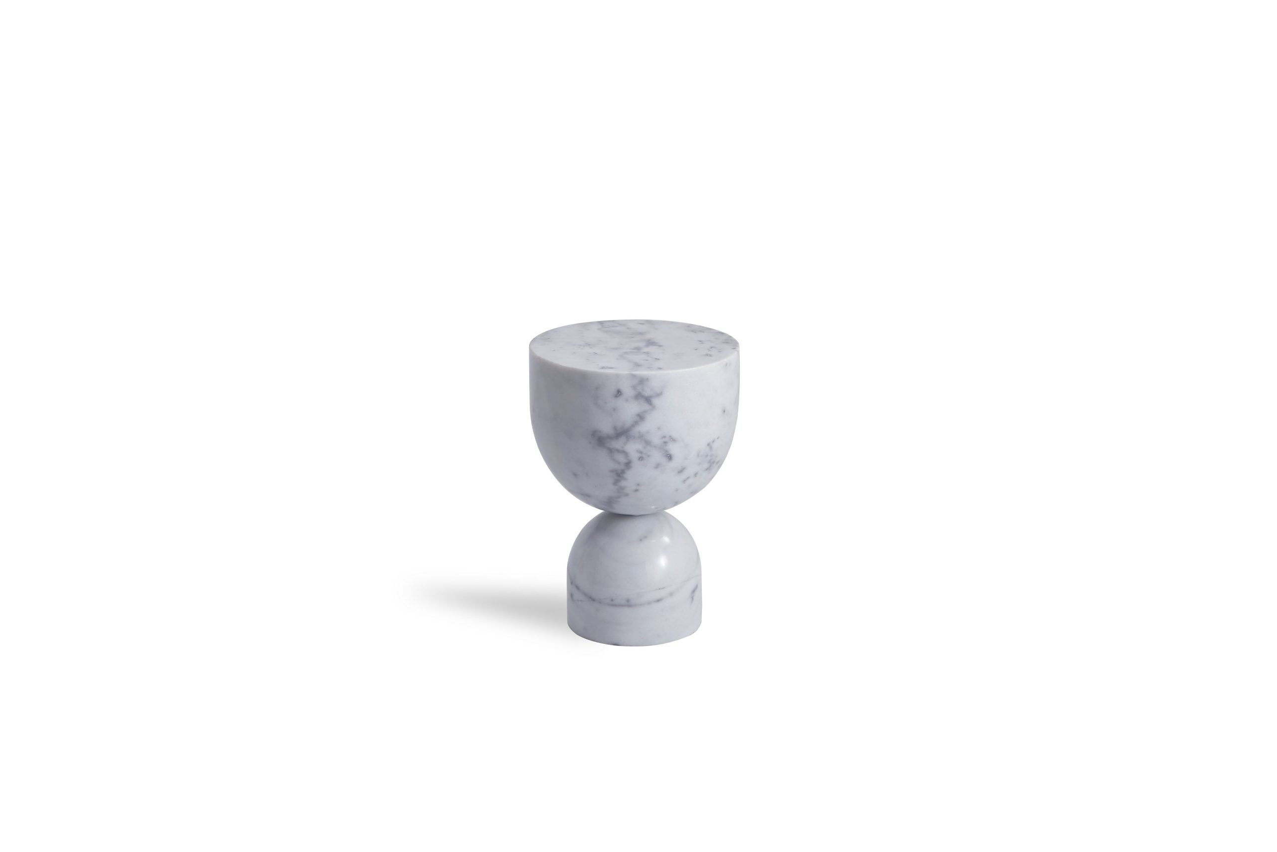 APOTHECARY Low White Marble End Table 1 APOTHECARY Low White Marble End Table