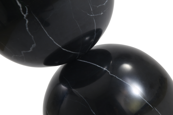 APOTHECARY Tall Black Marble End Table 3