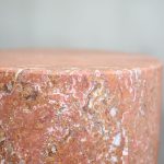 APOTHECARY Tall Red Travertine Marble Glued End Table 6 APOTHECARY Tall Red Travertine Marble Glued End Table