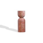 APOTHECARY Tall Red Travertine Marble Glued End Table 5 APOTHECARY Tall Red Travertine Marble Glued End Table