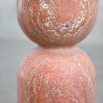 APOTHECARY Tall Red Travertine Marble Glued End Table 7 APOTHECARY Tall Red Travertine Marble Glued End Table