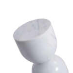 APOTHECARY Tall White Marble End Table 8 APOTHECARY Tall White Marble End Table