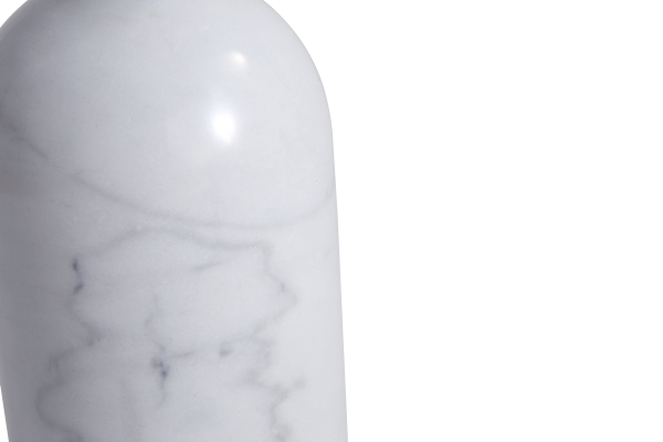 APOTHECARY Tall White Marble End Table 3