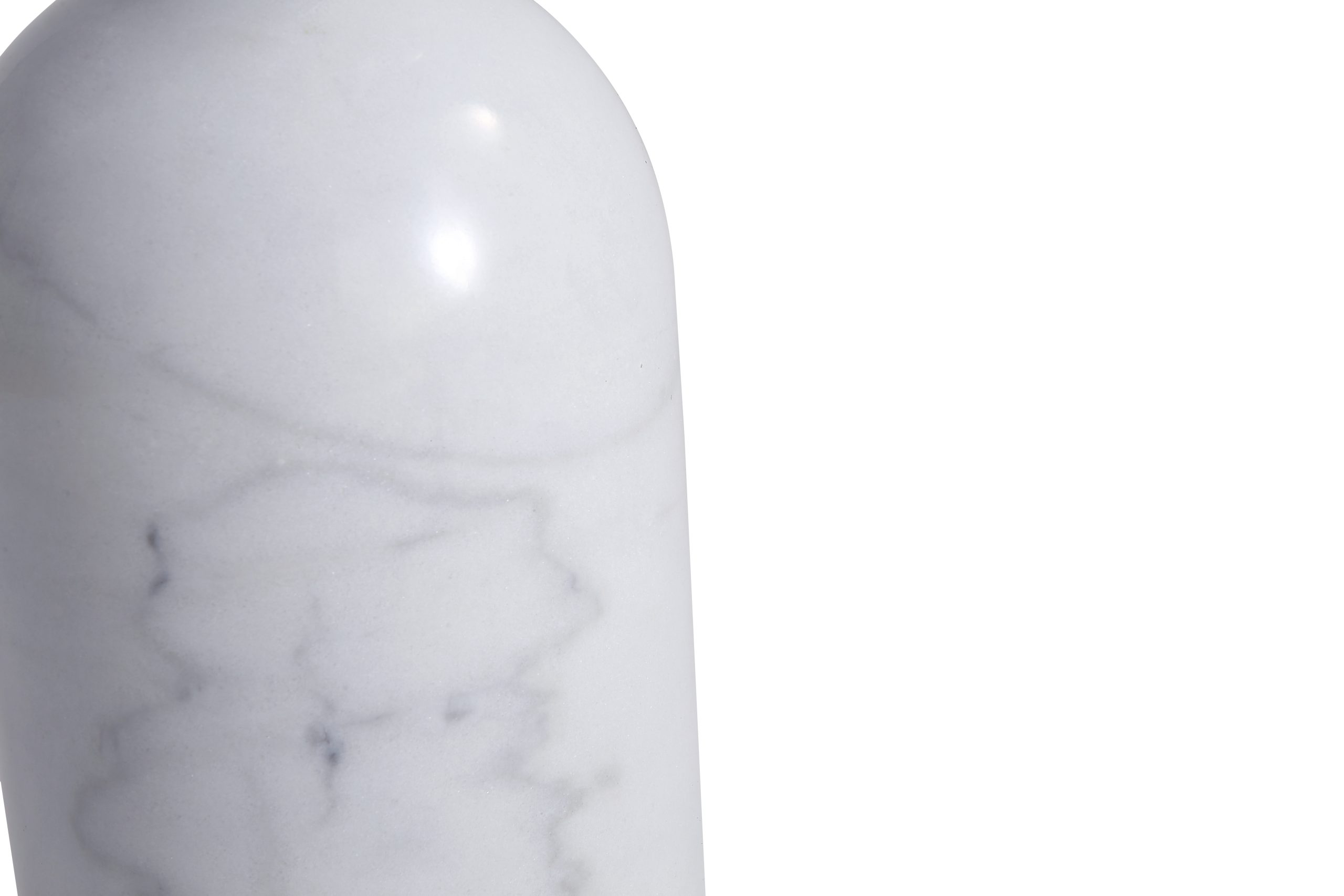 APOTHECARY Tall White Marble End Table 4 APOTHECARY Tall White Marble End Table - Image 4