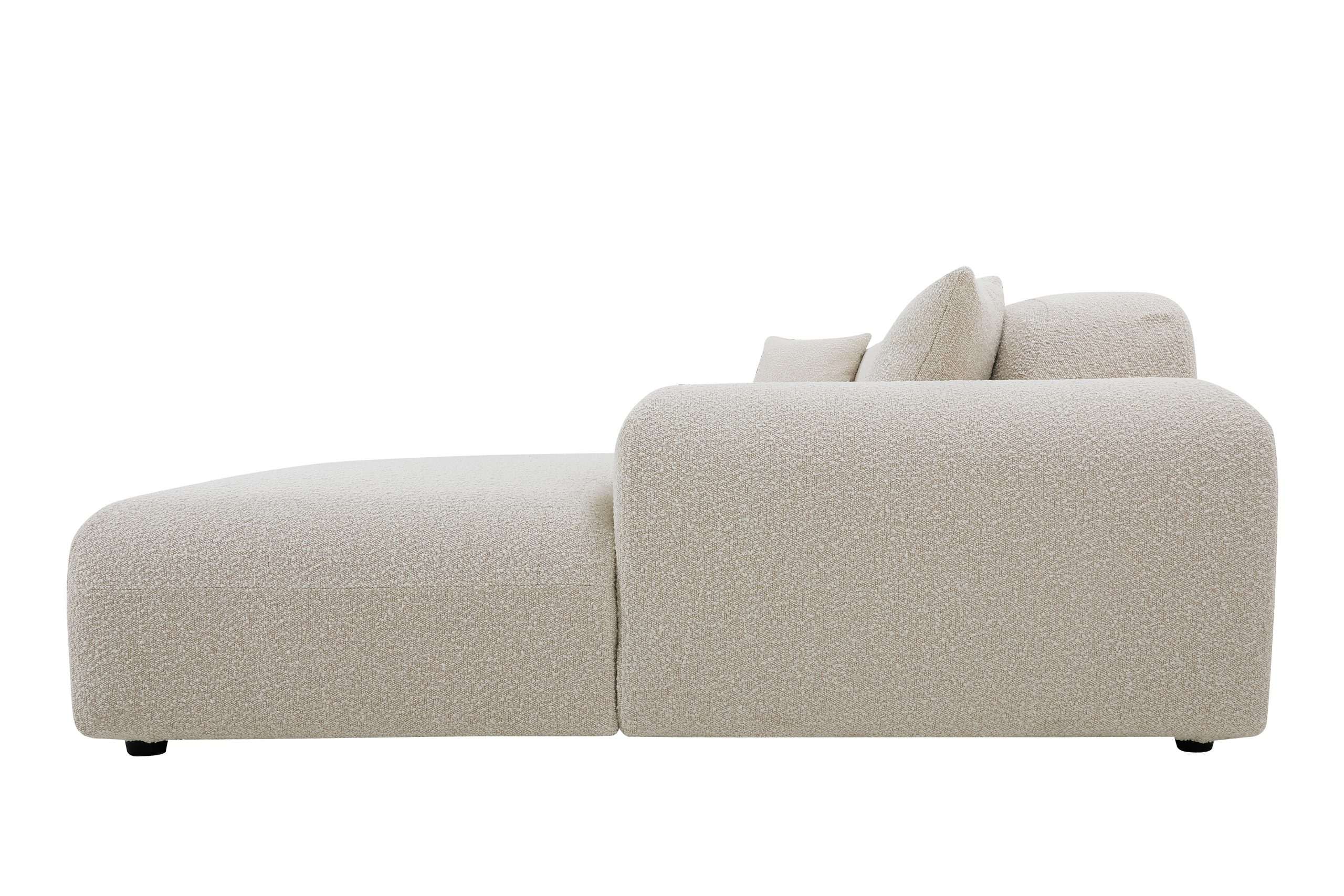 ARCOS 3-Piece Tortilla Bouclé Fabric 3-Piece Sectional (Left Arm) 4 ARCOS 3-Piece Tortilla Bouclé Fabric 3-Piece Sectional (Left Arm) - Image 4