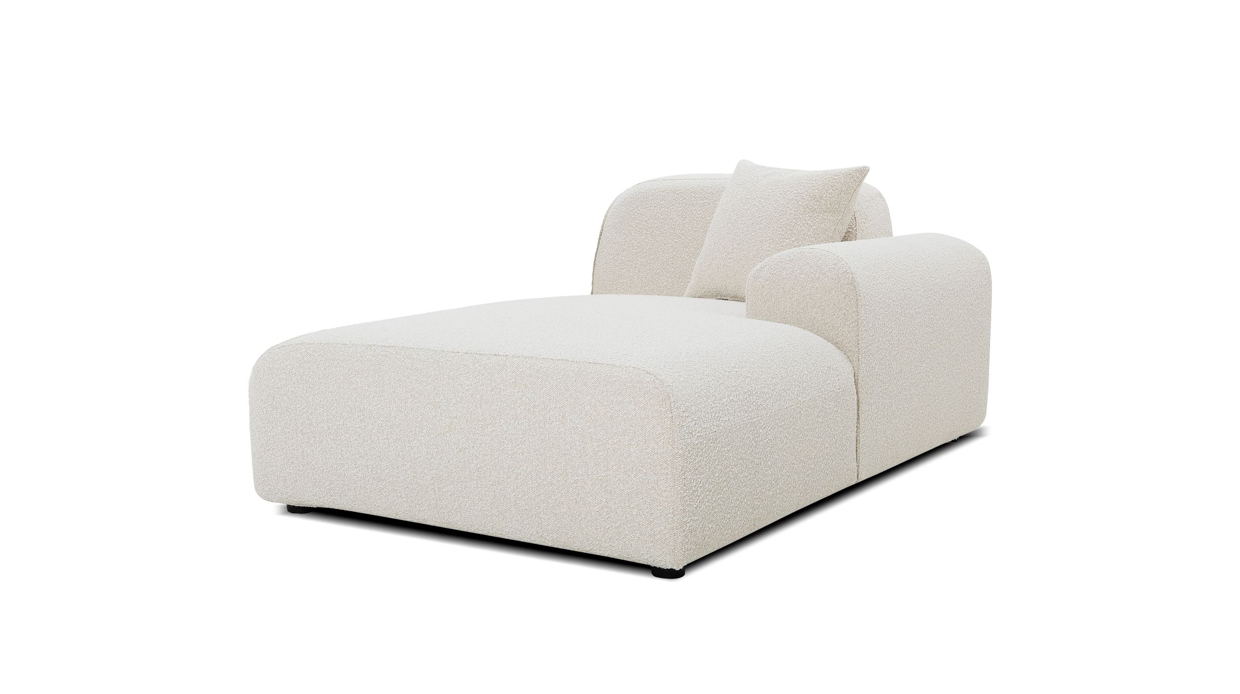 ARCOS 3-Piece Tortilla Bouclé Fabric 3-Piece Sectional (Left Arm) 5 ARCOS 3-Piece Tortilla Bouclé Fabric 3-Piece Sectional (Left Arm) - Image 5