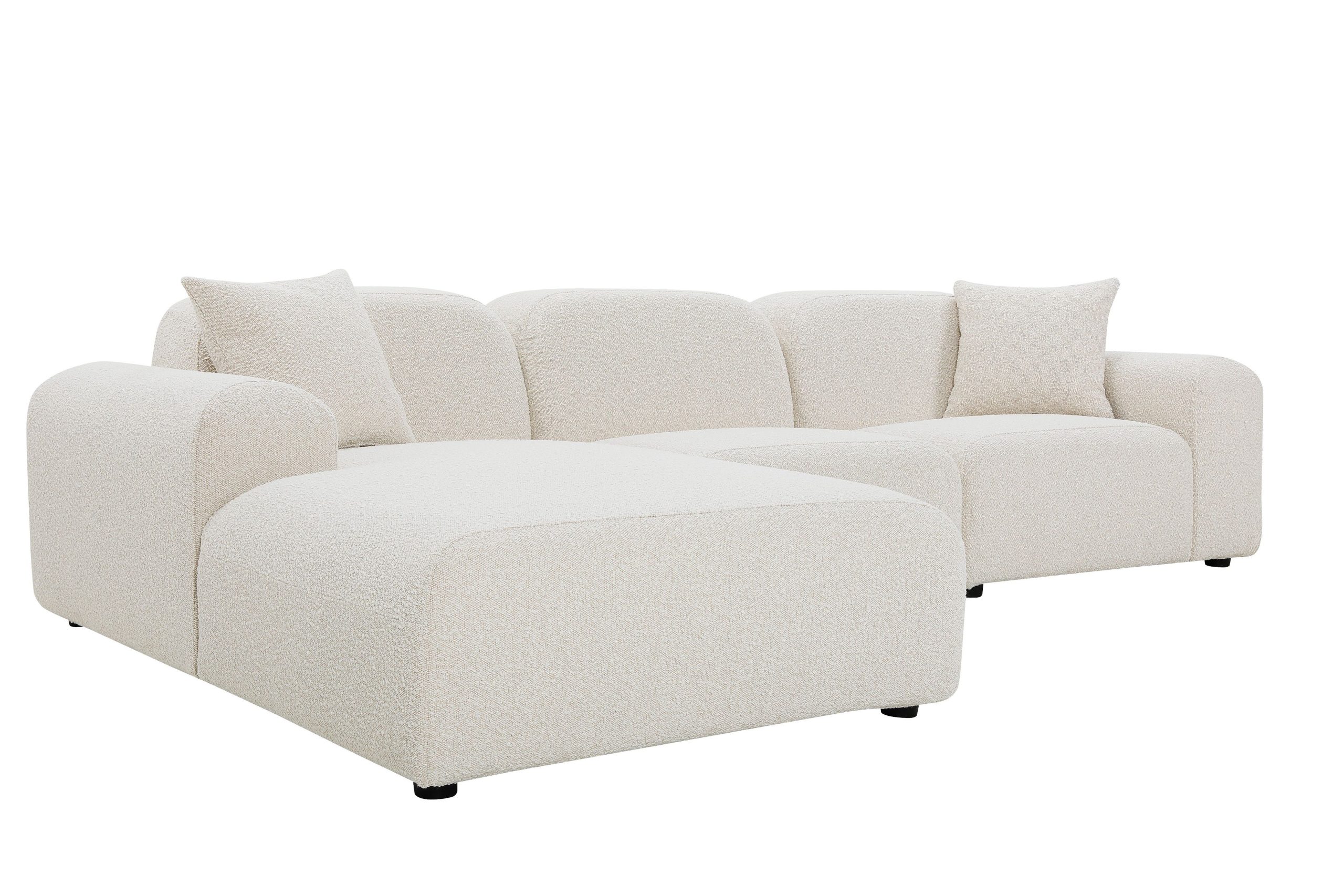 ARCOS 3-Piece Tortilla Bouclé Fabric 3-Piece Sectional (Right Arm) 2 ARCOS 3-Piece Tortilla Bouclé Fabric 3-Piece Sectional (Right Arm) - Image 2