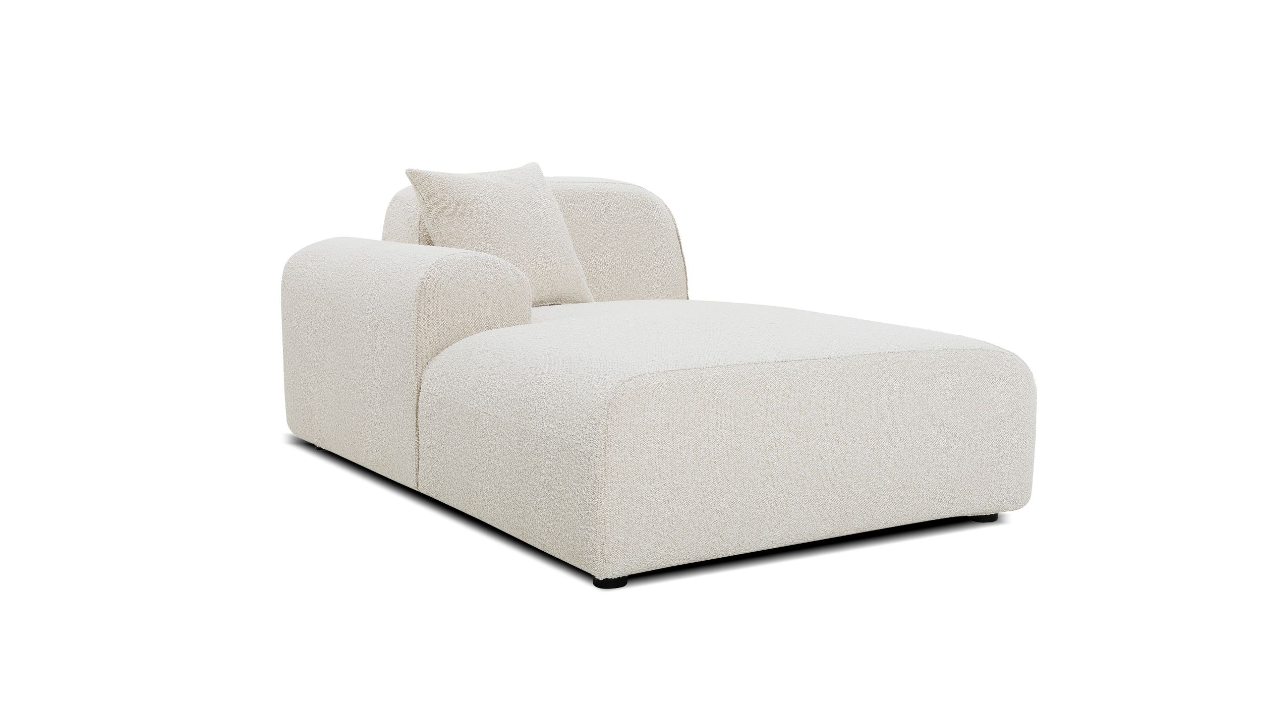 ARCOS 3-Piece Tortilla Bouclé Fabric 3-Piece Sectional (Right Arm) 4 ARCOS 3-Piece Tortilla Bouclé Fabric 3-Piece Sectional (Right Arm) - Image 4