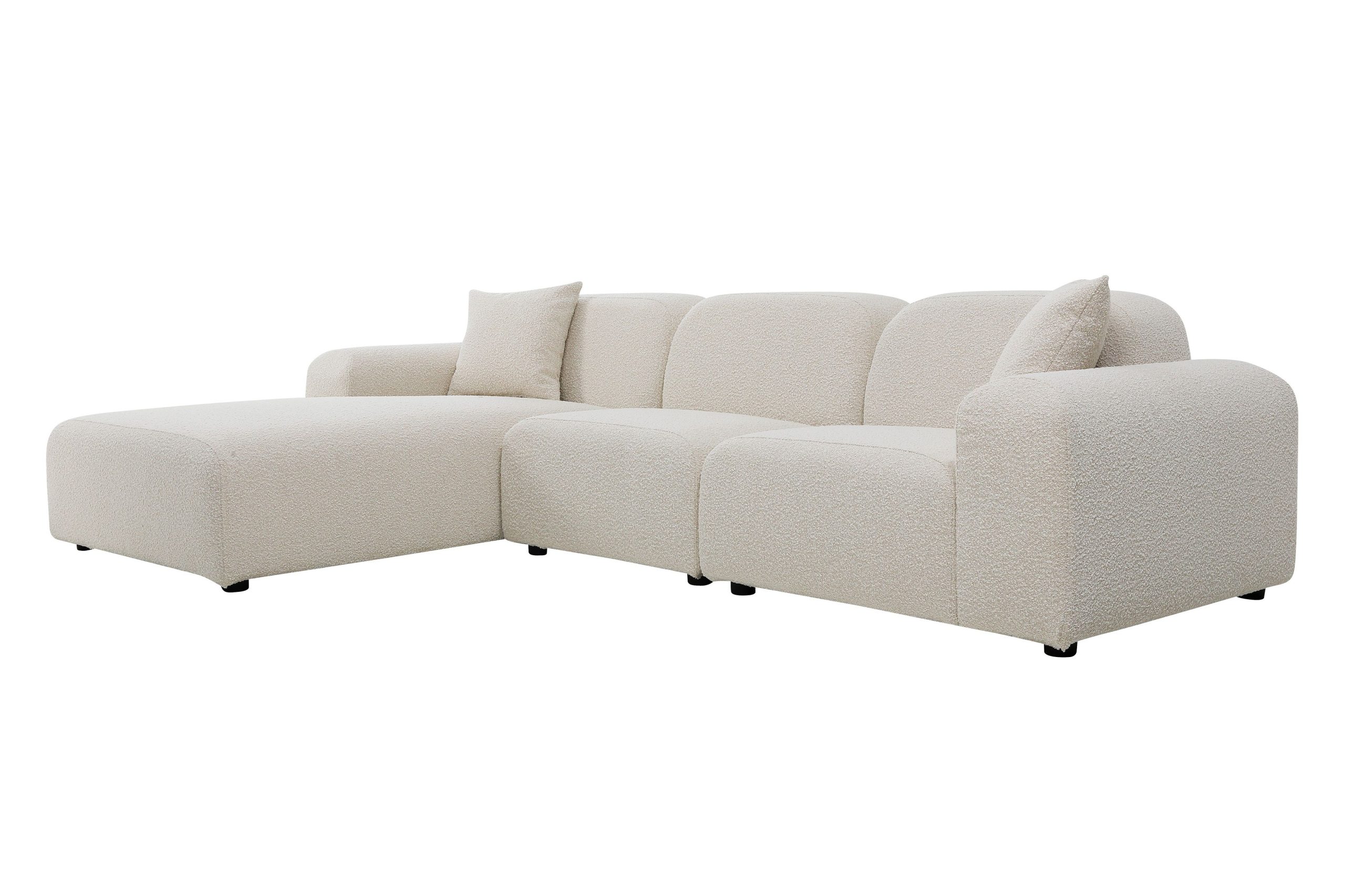 ARCOS 3-Piece Tortilla Bouclé Fabric 3-Piece Sectional (Right Arm) 1 ARCOS 3-Piece Tortilla Bouclé Fabric 3-Piece Sectional (Right Arm)