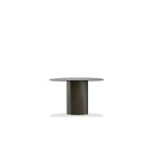 ARGON Bronze Ceramic Top End Table with Powder Coated Base