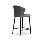 ARIEL Smoke Leather Black Counter Stool 9 ARIEL Smoke Leather Black Counter Stool