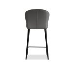 ARIEL Smoke Leather Black Counter Stool 10 ARIEL Smoke Leather Black Counter Stool