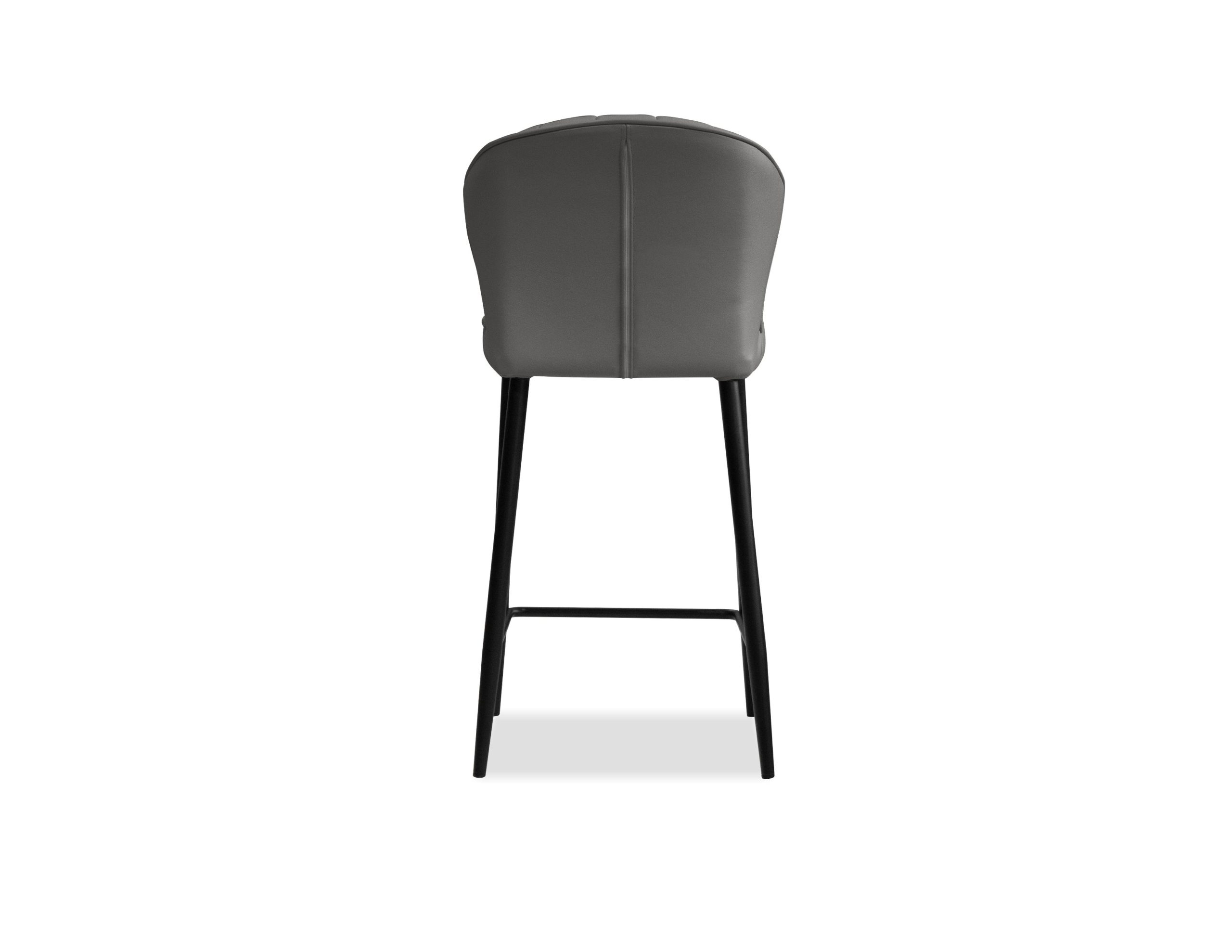 ARIEL Smoke Leather Black Counter Stool 5 ARIEL Smoke Leather Black Counter Stool - Image 5