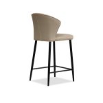 ARIEL Wheat Leather Black Counter Stool