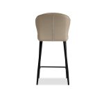 ARIEL Wheat Leather Black Counter Stool