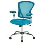 Blue High Back Mesh Office Chair with Adjustable Tilt Control