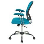 Blue High Back Mesh Office Chair with Adjustable Tilt Control