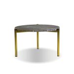 ATLAS23 Small Black Rough Edge Marble Coffee Table