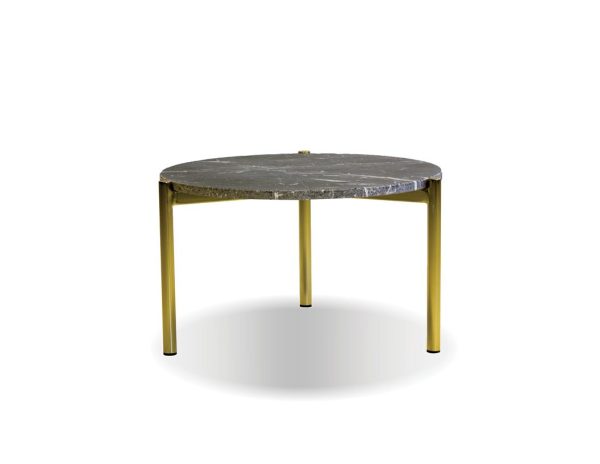 ATLAS23 Small Black Rough Edge Marble Coffee Table