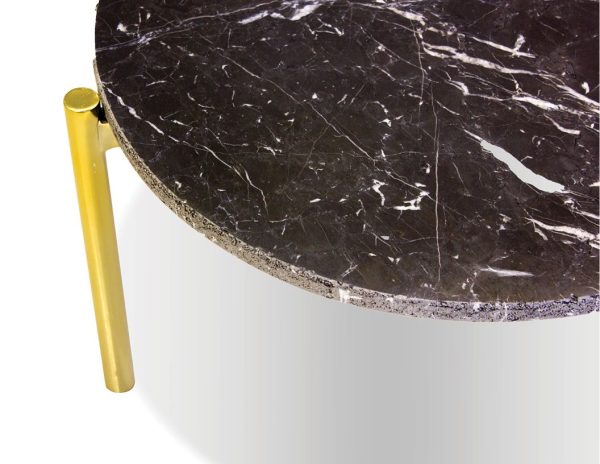 ATLAS31 Black Marble Large Rough Edge Coffee Table 2