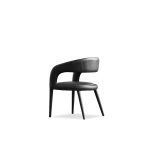 AVALON Black Leather Dining Armchair with Metal Frame 10 AVALON Black Leather Dining Armchair with Metal Frame