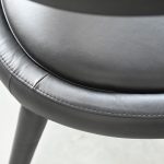 AVALON Black Leather Dining Armchair with Metal Frame 12 AVALON Black Leather Dining Armchair with Metal Frame