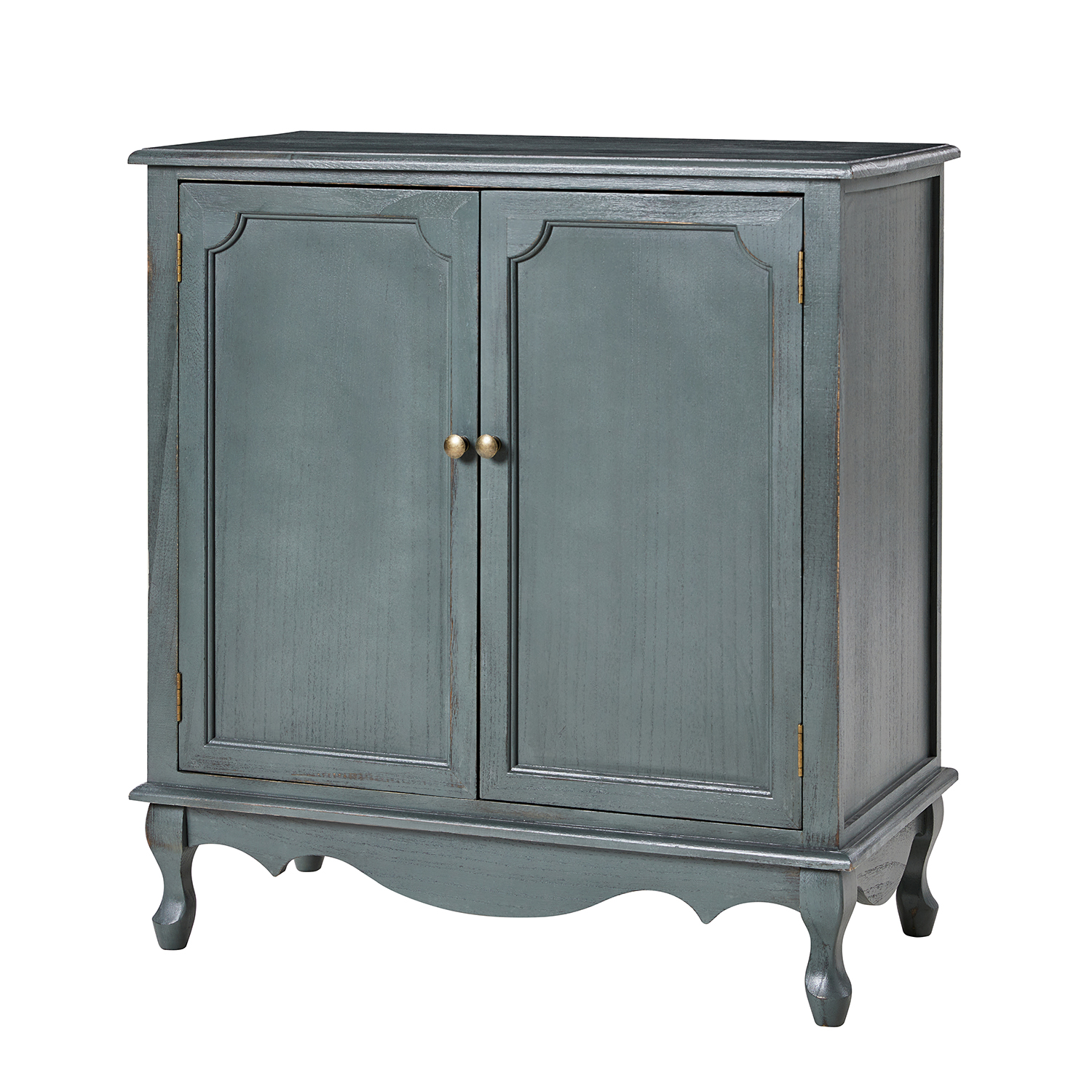 Aanijah Blue Farmhouse 2-Door Accent Cabinet with Cable Management 2 Aanijah Blue Farmhouse 2-Door Accent Cabinet with Cable Management - Image 2