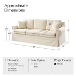 Abegail Linen Slipcovered Farmhouse Down Blend Sofa 10 Abegail Linen Slipcovered Farmhouse Down Blend Sofa